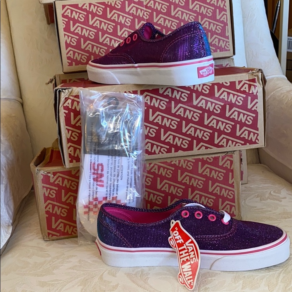 Vans Shimmer Authentic Sparkle Slate shoes